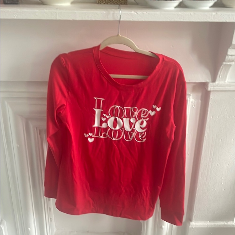 Red Long Sleeve Love Shirt